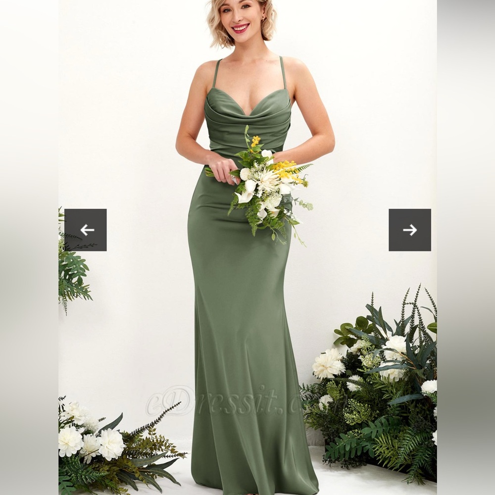 Elegant Olive Green Maxi Dress